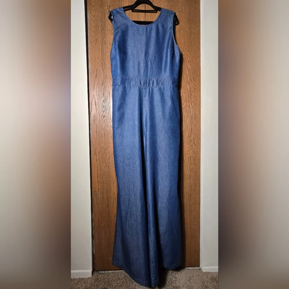 NY&Company Blue Jean Jumpsuit ~ sz XL - Picture 4 of 16